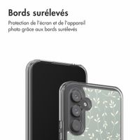 imoshion Coque Design Samsung Galaxy A54 (5G) - Smoke Green Flowers