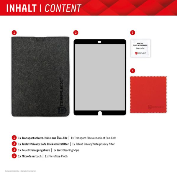 Displex Protection d'écran Privacy en verre trempé Apple iPad Pro 11 (2025) M5 / (2024) M4