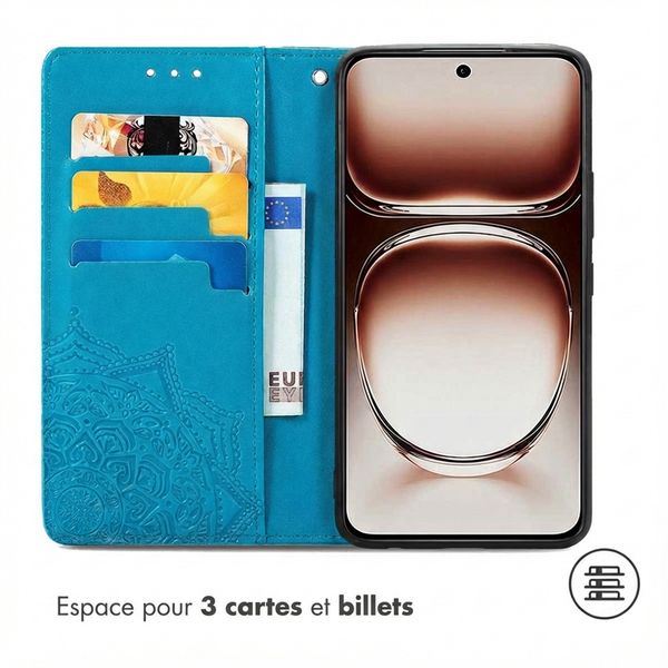imoshion Etui de télephone Mandala Oppo Reno 12 Pro - Turquoise