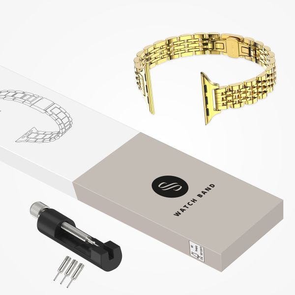 Selencia Bracelet en acier slim style Jubilee Apple Watch | 38/40/41/42 mm - Doré