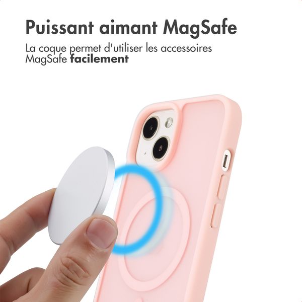 imoshion Coque Color Guard avec MagSafe Apple iPhone 14 / 13 - Rose clair
