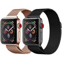 imoshion Bracelet milanais montre multipack Apple Watch | 38/40/41/42 mm - Noir & Rose