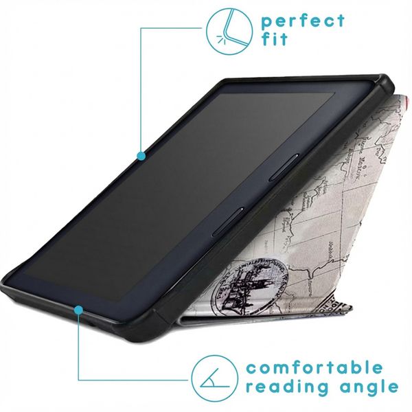 imoshion Étui de liseuse portefeuille design Pliable Kobo Libra 2 / Tolino Vision 6 - Paris