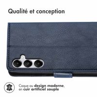 imoshion Étui de télephone portefeuille de luxe Samsung Galaxy A55 - Bleu foncé