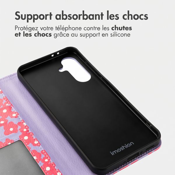 imoshion Étui de télephone portefeuille Design Samsung Galaxy A36 - Dusty Rose Blossoms