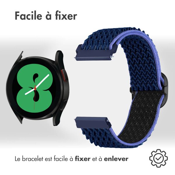 imoshion Bracelet en nylon élastique  - Connexion universelle 20 mm - Bleu foncé