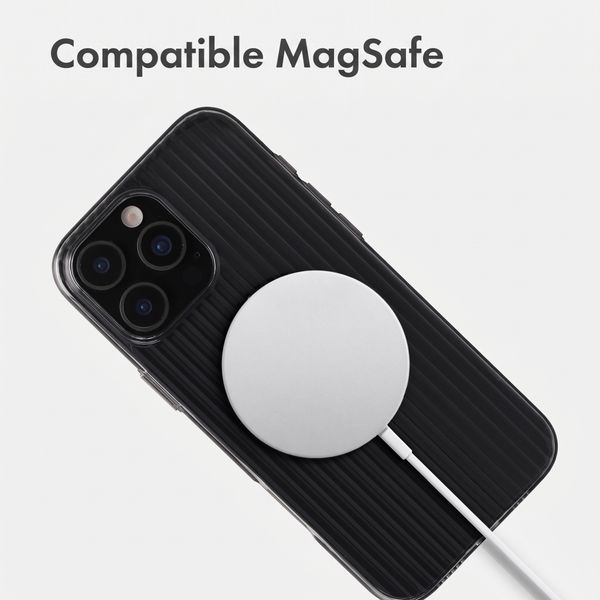 Accezz Coque arrière Lite avec MagSafe | Fluted | Apple iPhone 16 Pro - Noir
