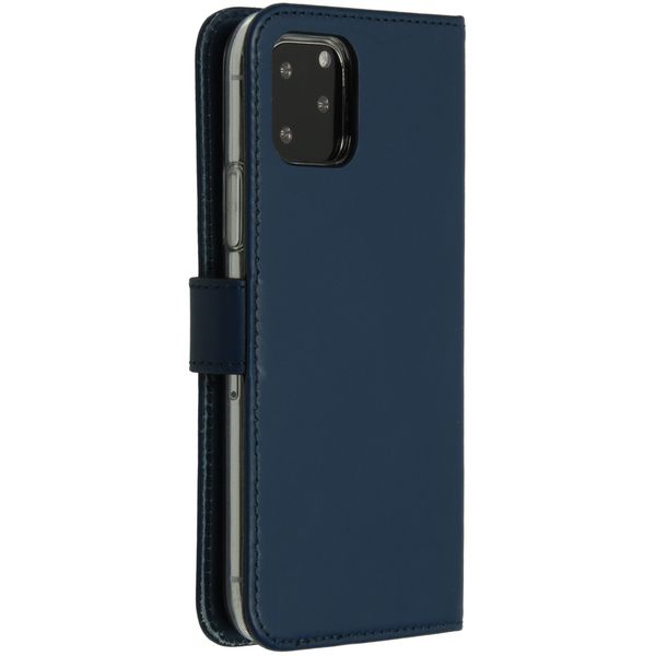 Selencia Étui portefeuille en cuir véritable Apple iPhone 11 Pro - Bleu