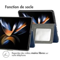 imoshion Étui de télephone portefeuille de luxe Samsung Galaxy Z Fold 5 - Bleu foncé