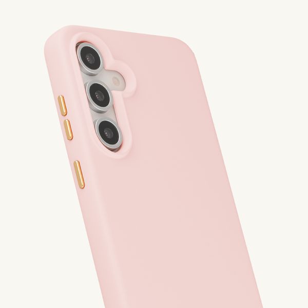 Selencia Coque arrière Rivièra avec MagSafe avec crochets amovibles Samsung Galaxy S24 FE - Sorbet Pink