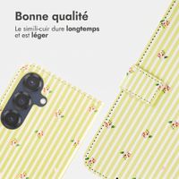 imoshion Étui de télephone portefeuille Design Samsung Galaxy S25 - Garden Stripes