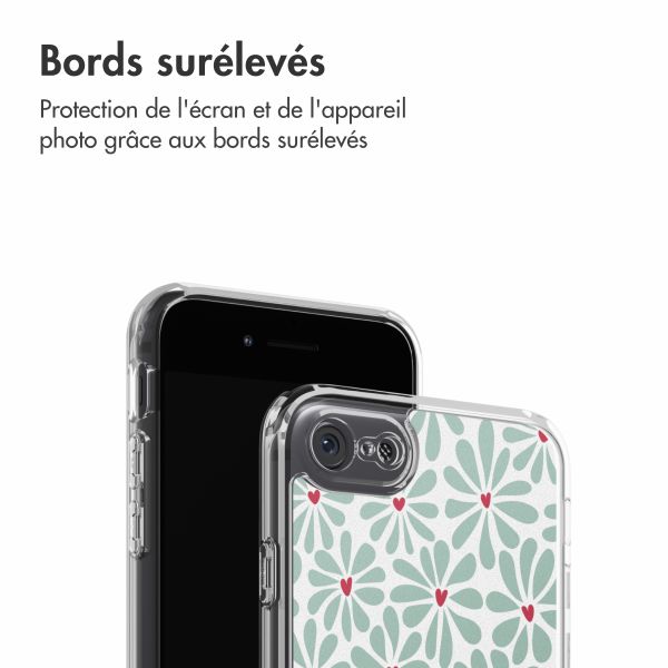 imoshion Coque Design Apple iPhone SE (2022 / 2020) / 8 / 7 - Bloom Love Sage Green