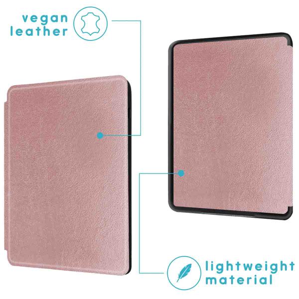 imoshion Étui de liseuse portefeuille Slim Hard Amazon Kindle (2024) / Amazon Kindle (2022) 11th gen - Rose Doré