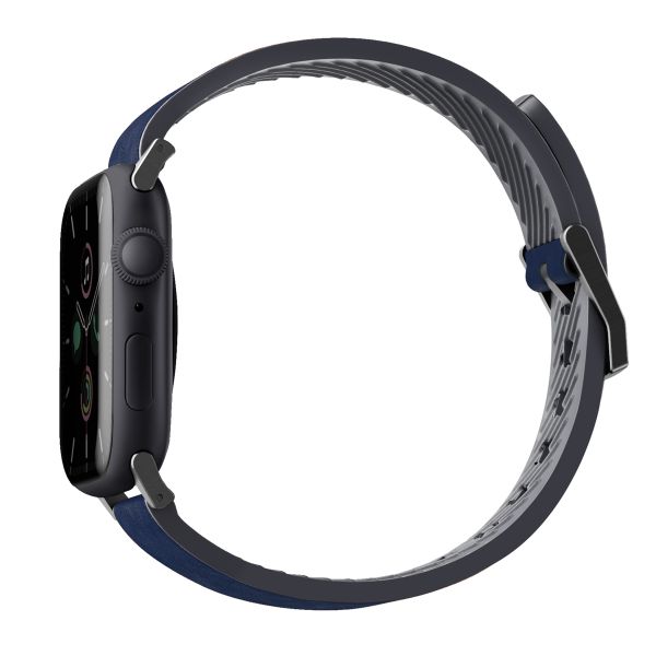 Uniq Bracelet Straden étanche en cuir Apple Watch | 44/45/46/49 mm - Prussian