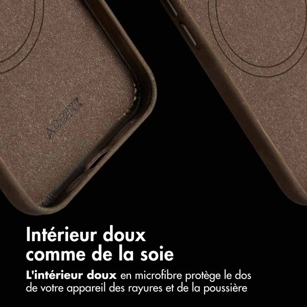 Accezz Coque MagSafe en cuir vintage Apple iPhone 13 Pro - Rustic Brown