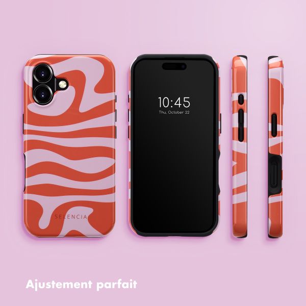 Selencia Coque arrière Vivid avec MagSafe Apple iPhone 16 - Dream Swirl Pink