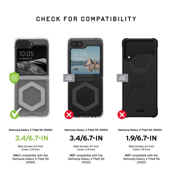 UAG Coque arrière Plyo Pro Samsung Galaxy Z Flip 6 - Transparent