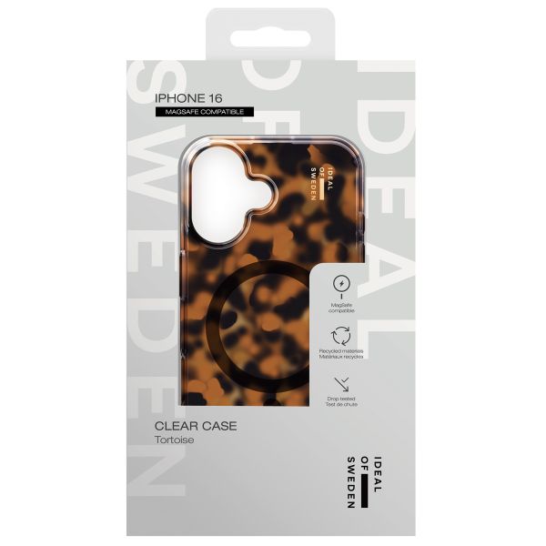 iDeal of Sweden Coque Clear MagSafe Apple iPhone 16 - Tortoise