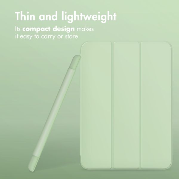 Accezz Coque tablette portefeuille Smart Silicone Apple iPad 6 (2018) 9.7 pouces / iPad 5 (2017) 9.7 pouces - Vert clair