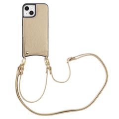 Selencia Coque de télephone Nova avec cordon et porte-cartes Apple iPhone 14 / 13 - Beige