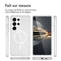 imoshion Coque Pailletée avec MagSafe Samsung Galaxy S24 Ultra - Paillettes Transparent