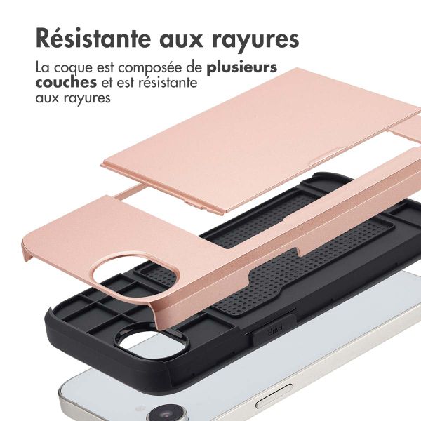 imoshion Coque arrière avec porte-cartes Apple iPhone 17e / 16e - Rose Doré