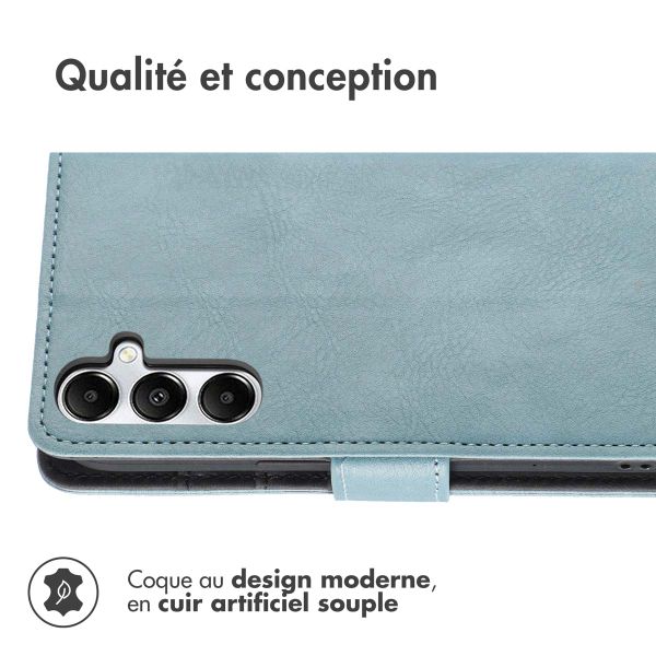 imoshion Étui de télephone portefeuille de luxe Samsung Galaxy A17 (5G) / (4G) - Bleu clair