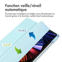 imoshion Coque tablette rigide Trifold Apple iPad Pro 12.9 (2018/2020/2021/2022) - Bleu clair