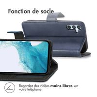 imoshion Étui de télephone portefeuille de luxe Samsung Galaxy A34 (5G) - Bleu foncé