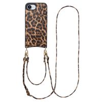 Selencia Coque de télephone Nova avec cordon et porte-cartes Apple iPhone 17e / 16e - Leopard