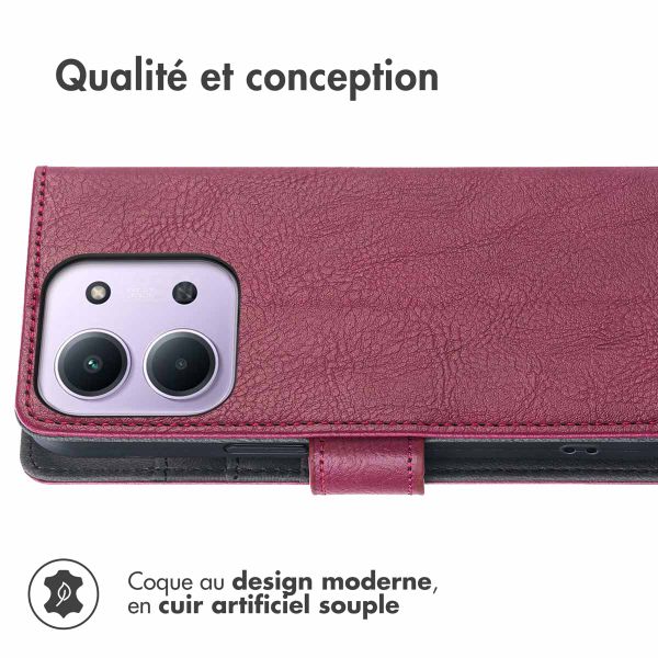 imoshion Étui de télephone portefeuille de luxe Xiaomi Redmi 15C (5G) - Bordeaux