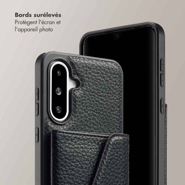 Selencia Coque de télephone Sera avec cordon et porte-cartes enveloppe Samsung Galaxy A36 / A56 - Noir