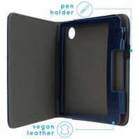 imoshion Étui de liseuse portefeuille en cuir végan Tolino Vision 6 - Bleu foncé