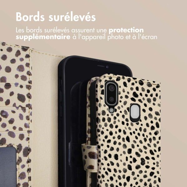 imoshion Étui de télephone portefeuille Design Samsung Galaxy A20e - Black And White Dots