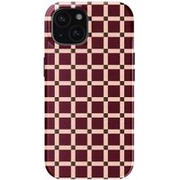Selencia Coque arrière Vivid avec MagSafe Apple iPhone 15 - Check This Burgundy