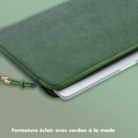 Selencia Pochette ordinateur Corduroy 13-14 pouces - Sage Green