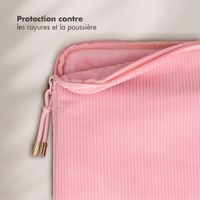Selencia Pochette ordinateur Corduroy 13-14 pouces - Soft Blush