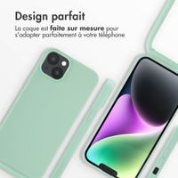 imoshion Coque en silicone avec cordon Apple iPhone 14 Plus - Vert menthe