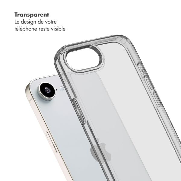 Selencia Coque arrière avec crochets amovibles Apple iPhone 17e / 16e - Transparent