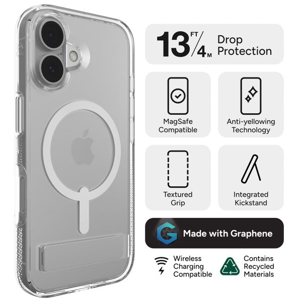ZAGG Coque Crystal Palace Snap KS Apple iPhone 16 - Clear