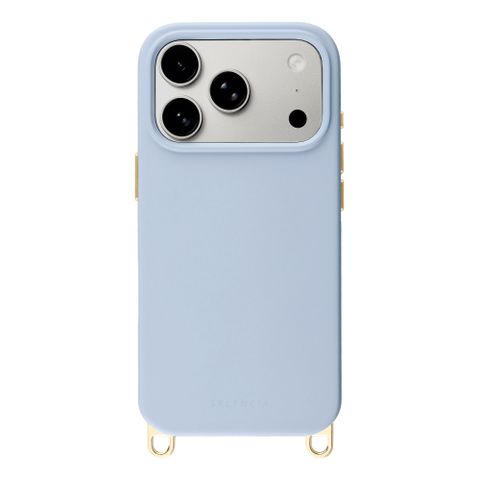 Selencia Coque arrière Rivièra avec MagSafe avec crochets amovibles Apple iPhone 17 Pro - Powder Blue