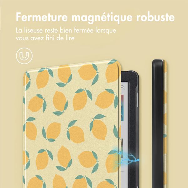 imoshion Design Slim Hard Case Sleepcover Kobo Clara Colour / BW - Citrus Dream