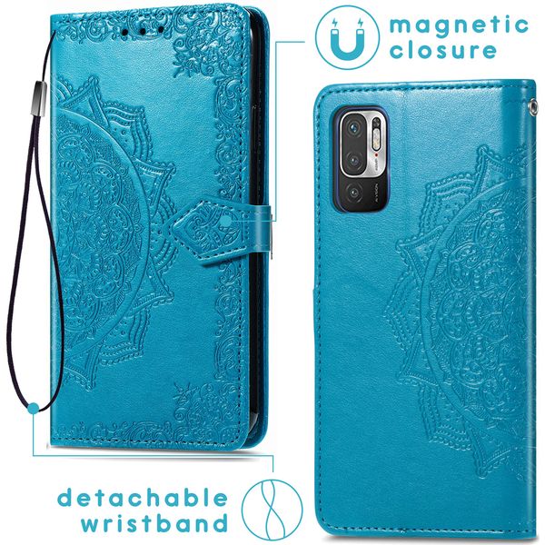 imoshion Etui de télephone Mandala Xiaomi Redmi Note 10 (5G) - Turquoise