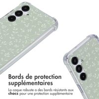 imoshion Coque Design avec cordon Samsung Galaxy A16 - Smoke Green Flowers