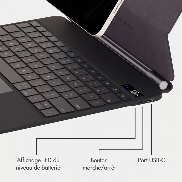 Accezz Clavier Bluetooth magnétique Apple iPad Pro 13 (2025) M5 / (2024) M4 - QWERTY / NL - Noir
