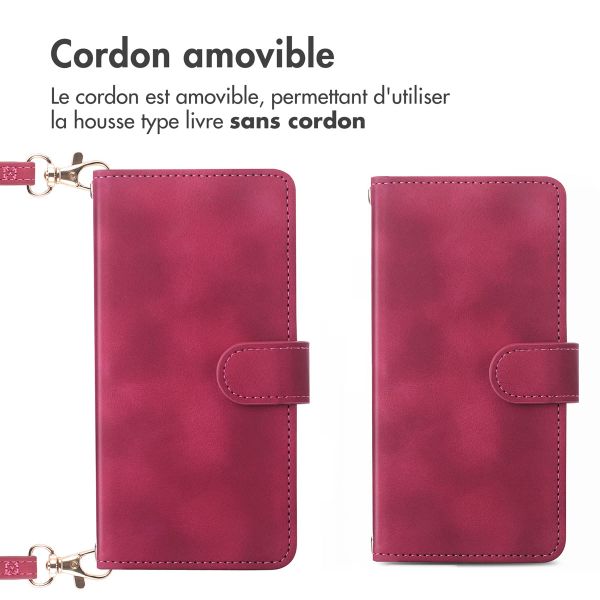 imoshion Etui de télephone portefeuille avec cordon Apple iPhone 16 - Rouge