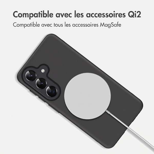 imoshion Coque arrière Color avec Thin MagSafe Ring Samsung Galaxy S25 / S24 - Noir