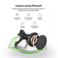 Belkin Support Téléphone Magnétique Qi2 - Chargeur Voiture avec Adaptateur 27W - Tableau de bord / Grille de ventilation