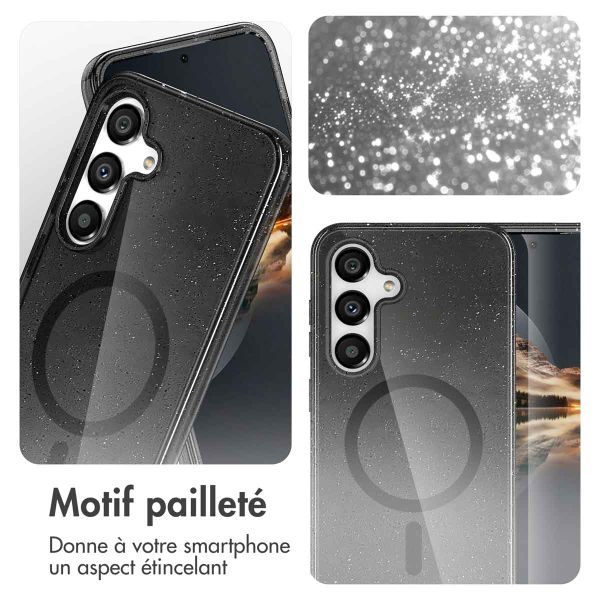 imoshion Coque Pailletée avec MagSafe Samsung Galaxy S25 Plus - Noir
