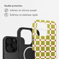 Selencia Coque arrière Vivid avec MagSafe Apple iPhone 16 Pro - Check This Olive